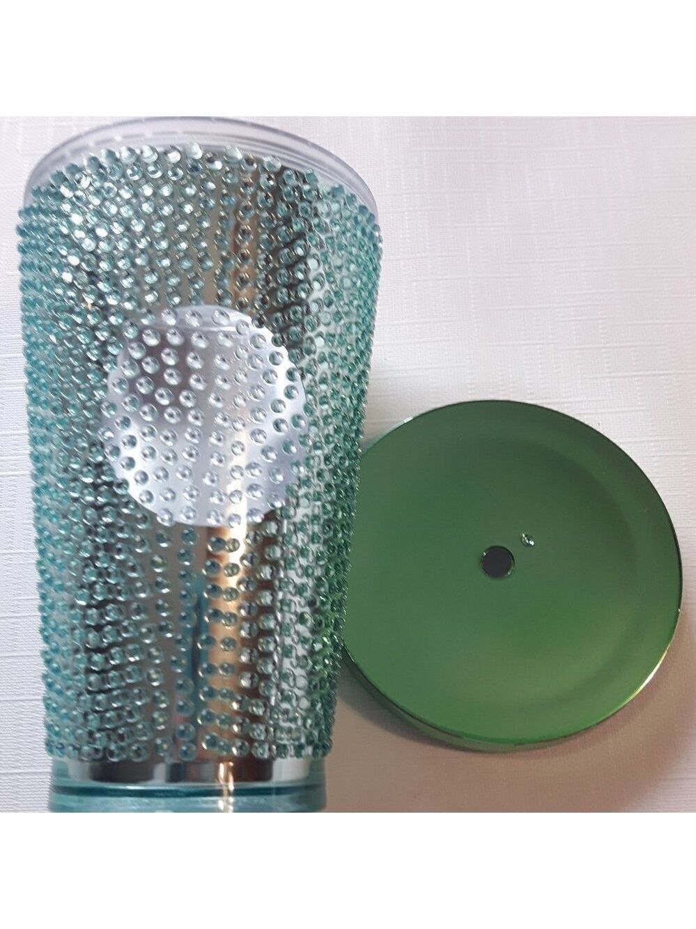 Starbucks Bling Mug Hobnail Green 16oz No Straw